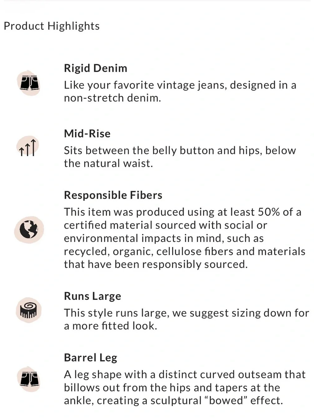 We The Free Good Luck Mid-Rise Barrel Jeans | Milk | 27 | NWOT - Picture 5 of 5